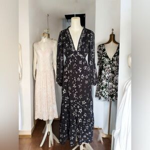 francessca’s collection limelight lurex star maxi dress jun & ivy XS